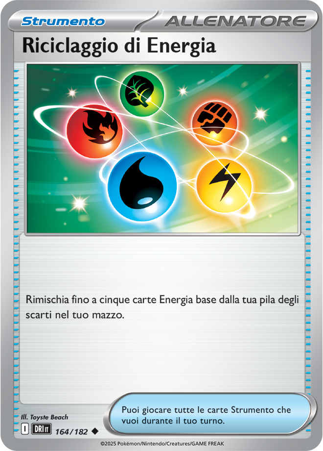 Riciclaggio di Energia 164/182 Reverse Holo - ITA - Near Mint - Scarlatto e Violetto - Rivali Predestinati - Carta Pokemon