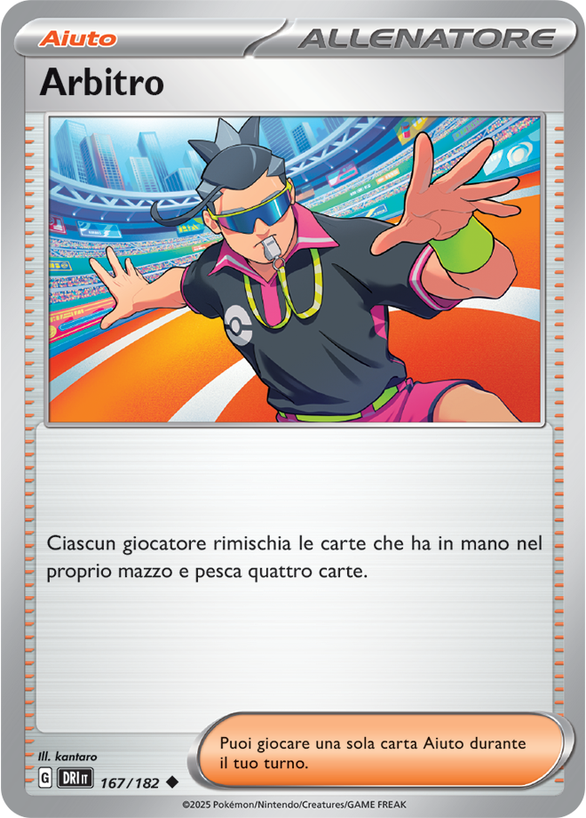 Arbitro 167/182 Reverse Holo - ITA - Near Mint - Scarlatto e Violetto - Rivali Predestinati - Carta Pokemon
