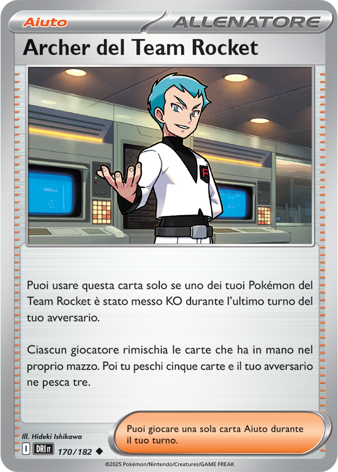 Archer del Team Rocket 170/182 - ITA - Near Mint - Scarlatto e Violetto - Rivali Predestinati - Carta Pokemon