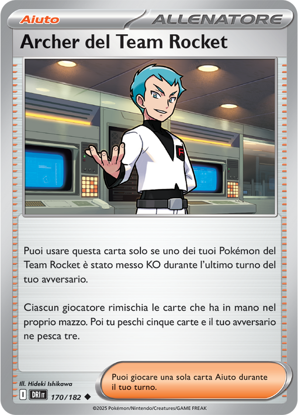 Archer del Team Rocket 170/182 Reverse Holo - ITA - Near Mint - Scarlatto e Violetto - Rivali Predestinati - Carta Pokemon