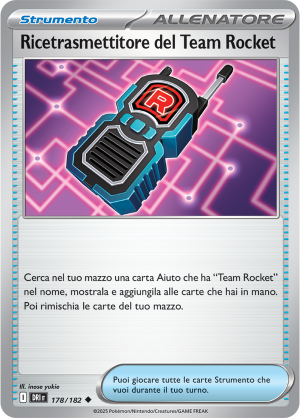Ricetrasmettitore del Team Rocket 178/182 Reverse Holo - ITA - Near Mint - Scarlatto e Violetto - Rivali Predestinati - Carta Pokemon