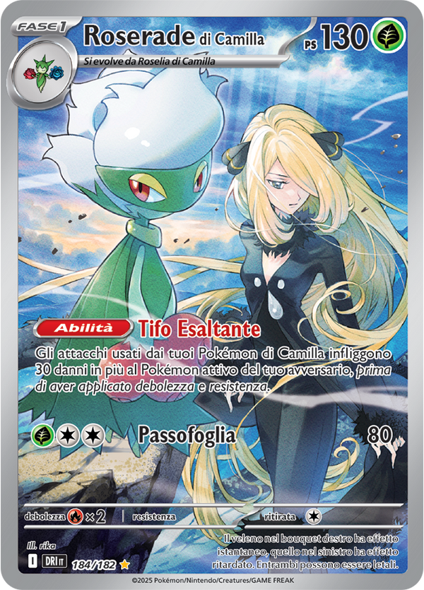 Roserade di Camilla 184/182 - ITA - Near Mint - Scarlatto e Violetto - Rivali Predestinati - Carta Pokemon