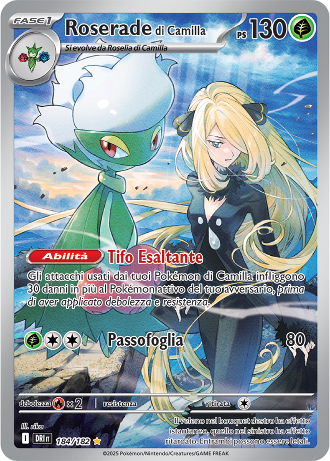 Roserade di Camilla 184/182 - ITA - Near Mint - Scarlatto e Violetto - Rivali Predestinati - Carta Pokemon