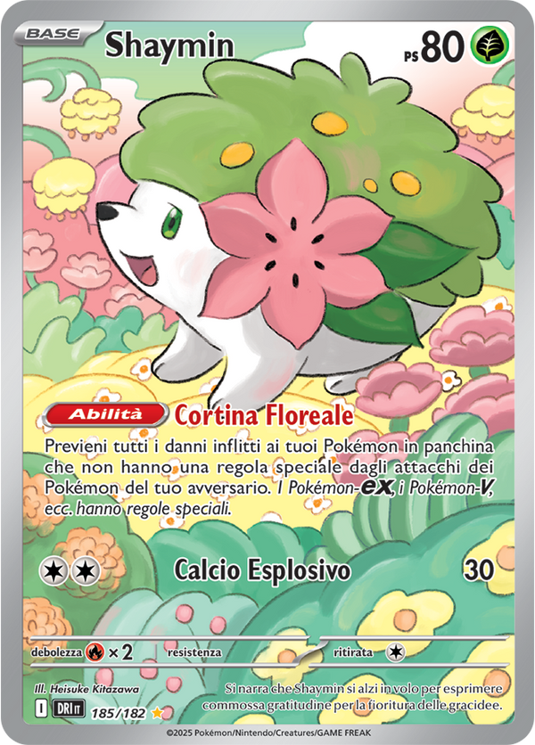 Shaymin 185/182 - ITA - Near Mint - Scarlatto e Violetto - Rivali Predestinati - Carta Pokemon