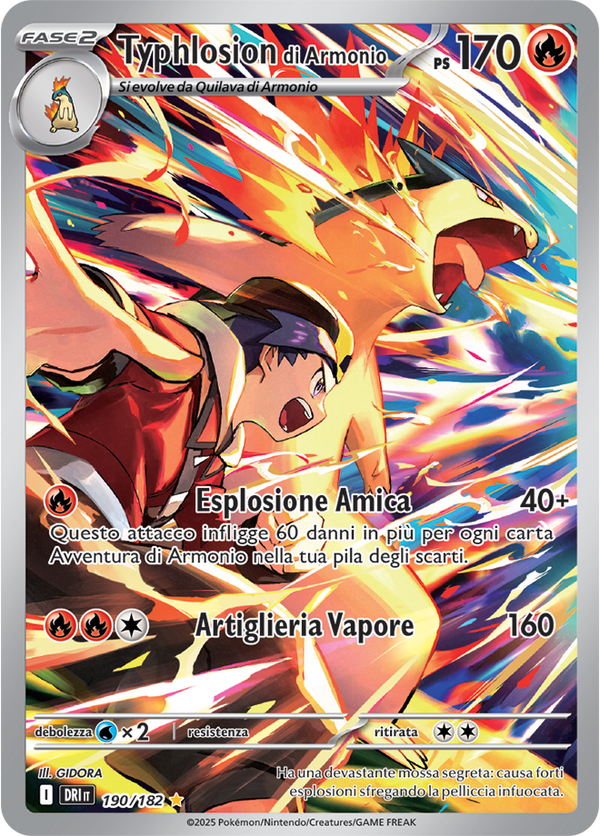 Typhlosion di Armonio DRI 190/182 - ITA - Near Mint - Scarlatto e Violetto - Rivali Predestinati - Carta Pokemon