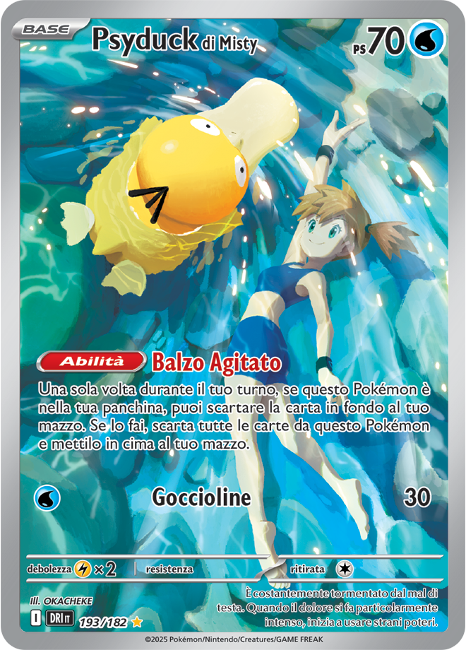 Psyduck di Misty 193/182 - ITA - Near Mint - Scarlatto e Violetto - Rivali Predestinati - Carta Pokemon