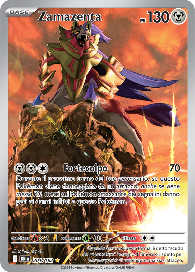 Zamazenta 201/182 - ITA - Near Mint - Scarlatto e Violetto - Rivali Predestinati - Carta Pokemon
