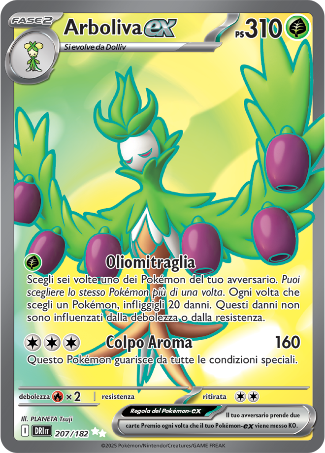 Arboliva-ex 207/182 Full Art - ITA - Near Mint - Scarlatto e Violetto - Rivali Predestinati - Carta Pokemon
