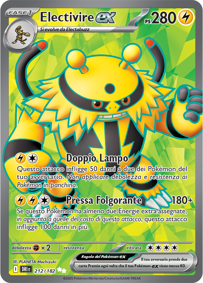 Electivire-ex 212/182 Full Art - ITA - Near Mint - Scarlatto e Violetto - Rivali Predestinati - Carta Pokemon
