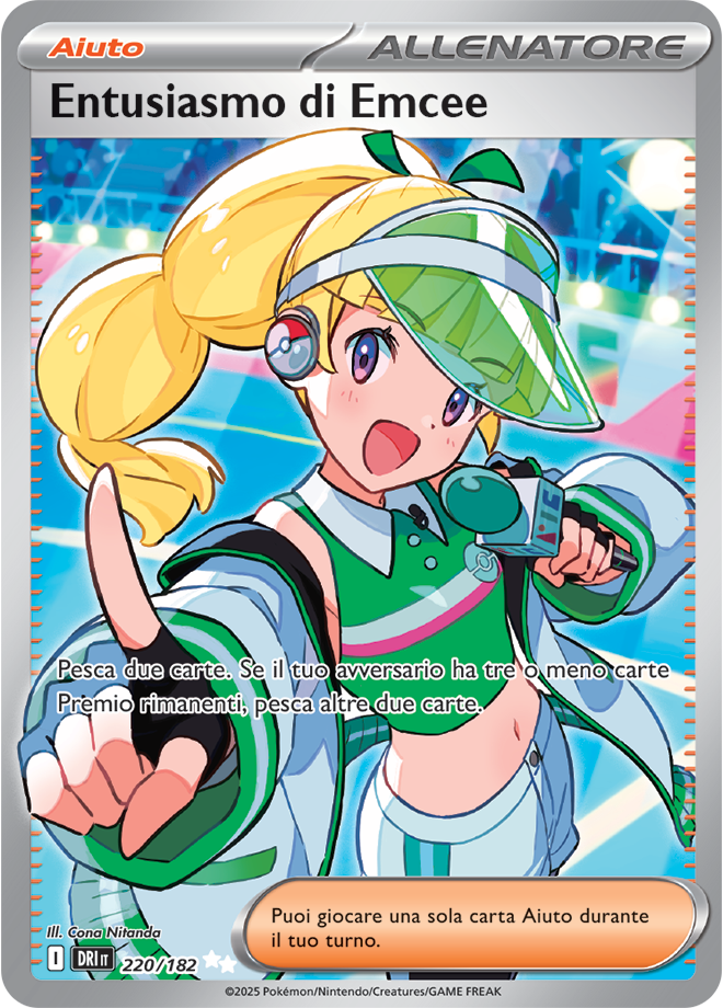 Entusiasmo di Emcee 220/182 Full Art - ITA - Near Mint - Scarlatto e Violetto - Rivali Predestinati - Carta Pokemon