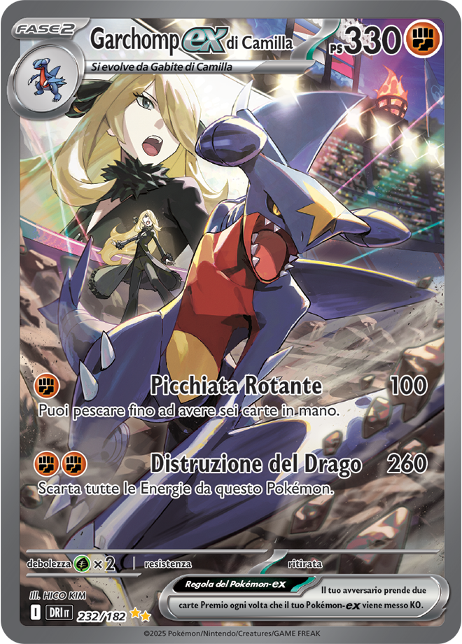 Garchomp-ex di Camilla 232/182 Alternative Art - ITA - Near Mint - Scarlatto e Violetto - Rivali Predestinati - Carta Pokemon