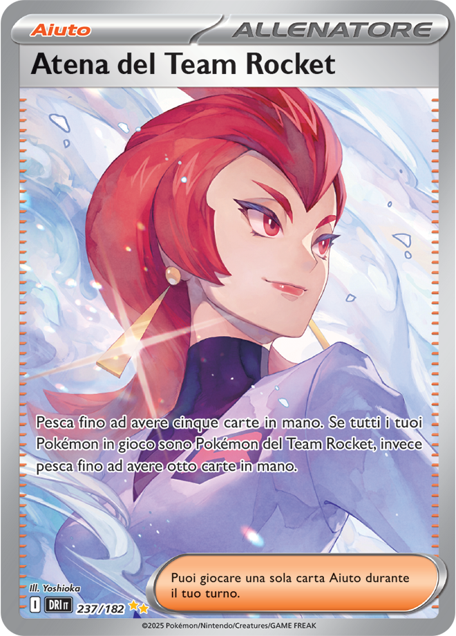 Atena del Team Rocket 237/182 Alternative Art - ITA - Near Mint - Scarlatto e Violetto - Rivali Predestinati - Carta Pokemon