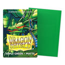 60 Bustine protettive Apple Green Matte Sleeves DRAGON SHIELD Japanese Size 62 x 89 mm Verde Mela