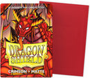 60 Bustine protettive Crimson Matte Sleeves DRAGON SHIELD Japanese Size 62 x 89 mm Rosso Cremisi