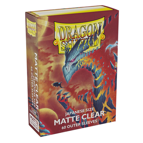 60 Bustine protettive Matte Clear Sleeves DRAGON SHIELD Japanese Size 62 x 89 mm Trasparente