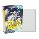 60 Bustine protettive White Matte Sleeves DRAGON SHIELD Japanese Size 62 x 89 mm Bianco