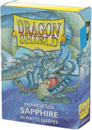 60 Bustine protettive Sapphire Matte Sleeves DRAGON SHIELD Japanese Size 62 x 89 mm Blu