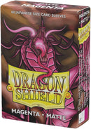 60 Bustine protettive Magenta Matte Sleeves DRAGON SHIELD Japanese Size 62 x 89 mm Magenta