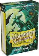 60 Bustine protettive Olive Matte Sleeves DRAGON SHIELD Japanese Size 62 x 89 mm Verde Oliva