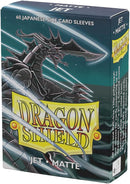 60 Bustine protettive Jet Matte Sleeves DRAGON SHIELD Japanese Size 62 x 89 mm Nero Jet