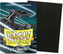 60 Bustine protettive Jet Matte Sleeves DRAGON SHIELD Japanese Size 62 x 89 mm Nero Jet