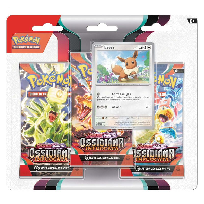 Blister da 3 bustine Scarlatto e Violetto - Ossidiana Infuocata - Eevee - ITA