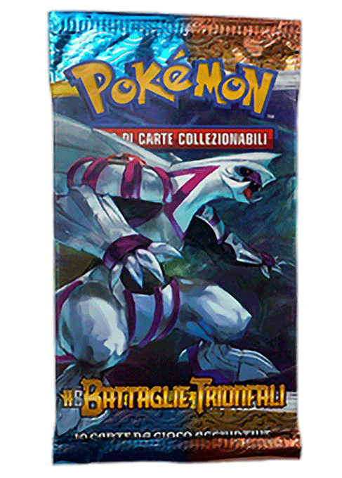 Bustina HeartGold e SoulSilver - Battaglie Trionfali - ITA - Artwork Casuale - 10 Carte POKEMON