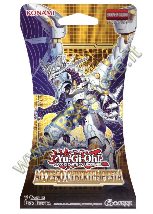 Bustina Paper Sleeve 9 carte Yu-Gi-Oh! Accesso Cybertempesta - 1a Edizione - ITA