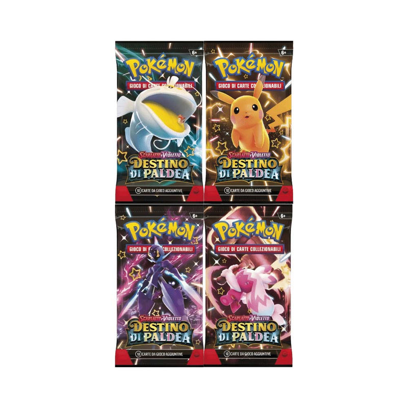 6 Bustine Scarlatto e Violetto - Destino di Paldea  - ITA - Artwork Casuale - 10 Carte POKEMON