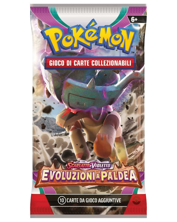 Bustina Scarlatto e Violetto - Evoluzioni a paldea - ITA - Artwork Casuale - 10 Carte POKEMON