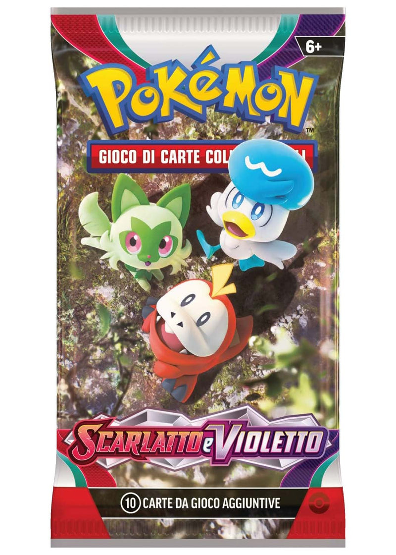 Bustina Scarlatto e Violetto - ITA - Artwork Casuale - 10 Carte POKEMON