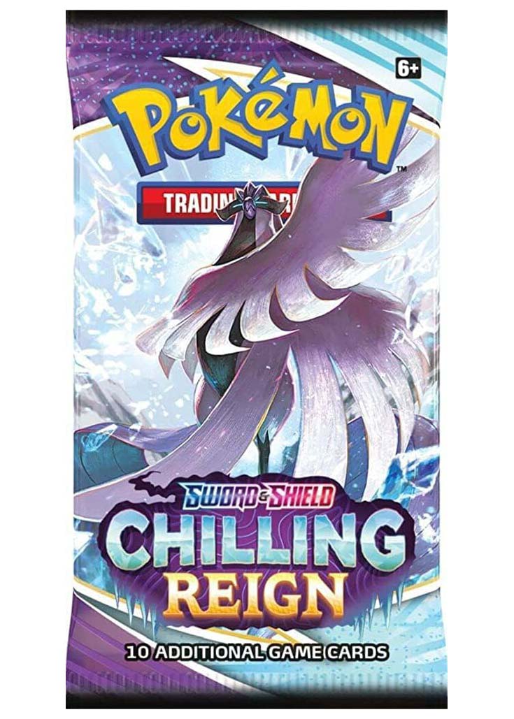 Bustina Spada e Scudo - Regno Glaciale - ENG - Artwork Casuale - 10 Carte POKEMON