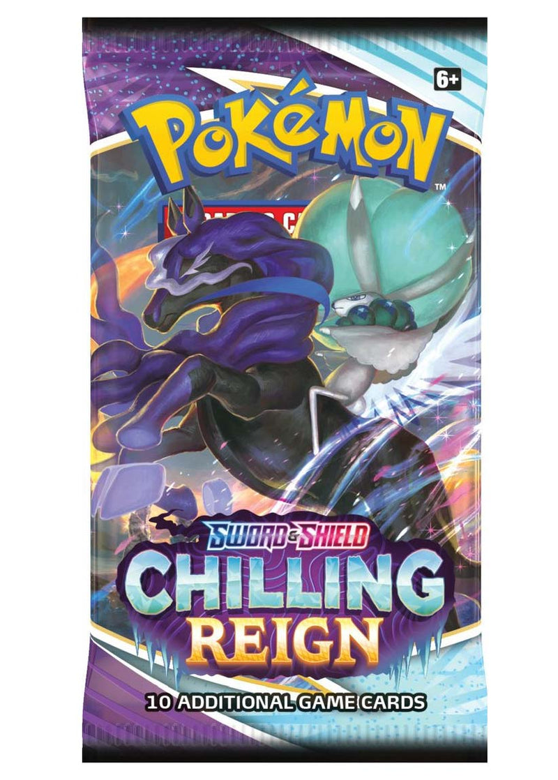 Bustina Spada e Scudo - Regno Glaciale - ENG - Artwork Casuale - 10 Carte POKEMON