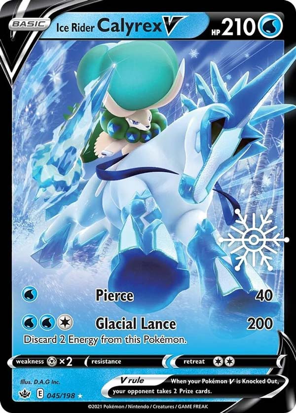 Calyrex Cavaliere Glaciale V 045/198 - ENG - Mint - Sword and Shield - Chilling Reign - Pokemon Holiday Calendar 2022 - Carta Pokemon