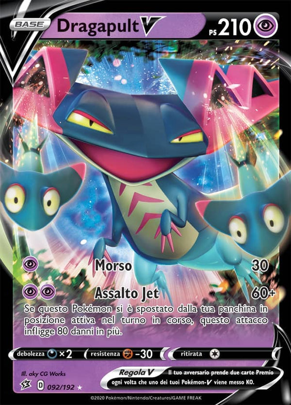 Dragapult V 092/192 - ITA - Near Mint - Spada e Scudo - Fragore Ribelle - Carta Pokemon