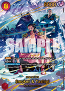 Smoker & Tashigi EB04-003 V2 - Character Rosso Special Rare - Near Mint - Adventure On Kami's Island - Carta One Piece Card Game