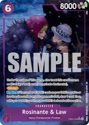 Rosinante & Law EB04-038 V2 - Character Viola Alternate Art - Near Mint - The Azure Sea's Seven - Carta One Piece Card Game