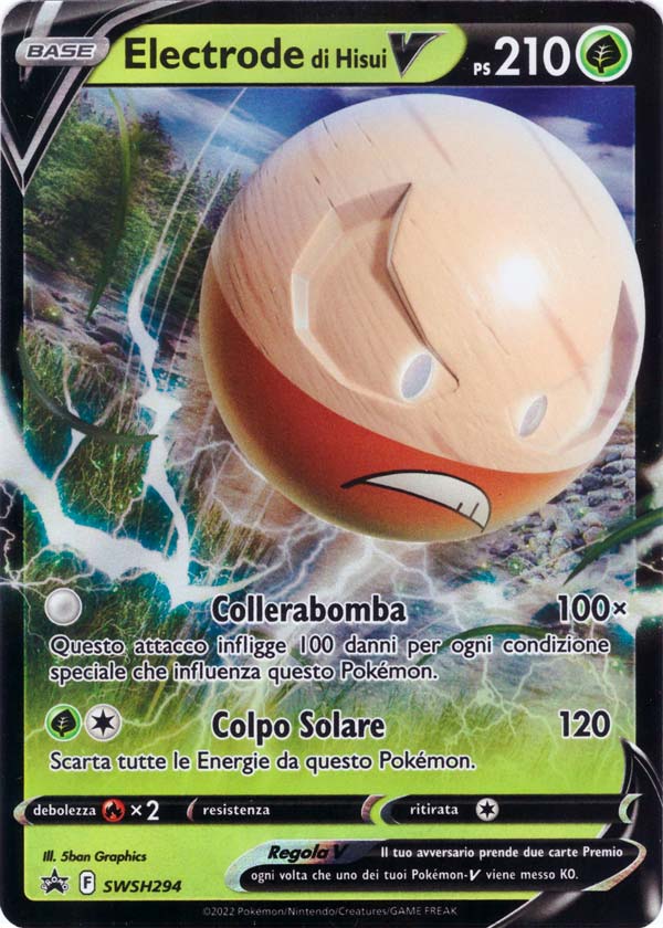 Electrode V SWSH294 - ITA - Mint - Promo Spada e Scudo - Carta Pokemon