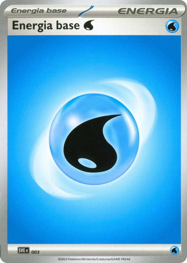 Energia Base Acqua V1 SVE 003 - ITA - Near Mint - Scarlatto e Violetto - Energie - Carta Pokemon