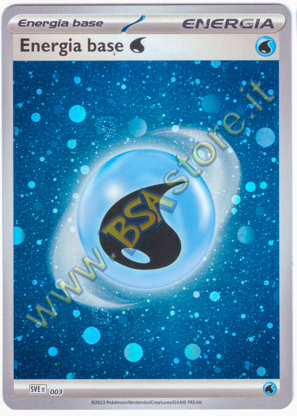 Energia Base Acqua V1 SVE 003 Galaxy Holo - ITA - Near Mint - Scarlatto e Violetto - 151 - Energie - Carta Pokemon