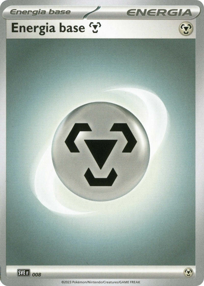 Energia Base Metallo V1 SVE 008 - ITA - Near Mint - Scarlatto e Violetto - Energie - Carta Pokemon