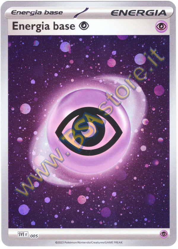 Energia Base Psico SVE 005 Galaxy Holo - ITA - Mint - Scarlatto e Violetto - Energie - Carta Pokemon