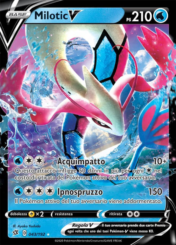 Milotic V 043/192 - ITA - Near Mint - Spada e Scudo - Fragore Ribelle - Carta Pokemon
