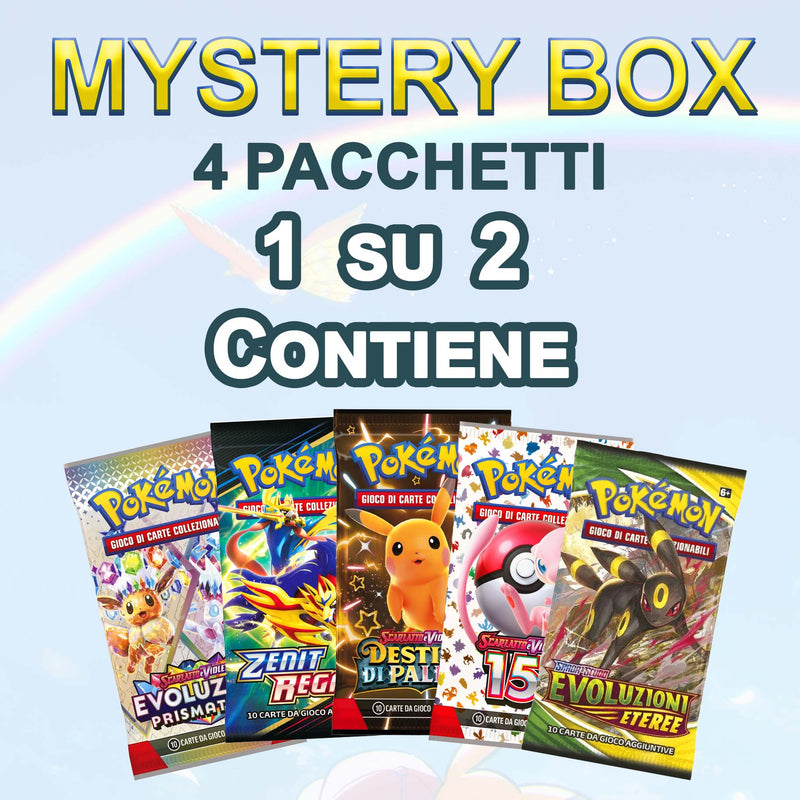 Mystery Mini Tin Box da 4 bustine - v2.4 - Spada e Scudo - Scarlatto e Violetto - Artwork Casuale - ITA