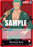 Roronoa Zoro OP01-001 V1 - Leader Rosso - Near Mint - Romance Dawn - Carta One Piece Card Game