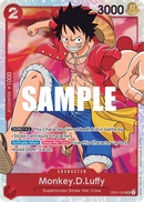 Monkey.D.Luffy OP01-024 V1 - Character Rosso Super Rare - Near Mint - Romance Dawn - Carta One Piece Card Game
