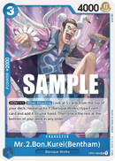 Mr.2.Bon.Kurei(Bentham) OP01-084 - Character Blu Uncommon - Near Mint - Romance Dawn - Carta One Piece Card Game