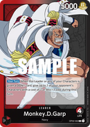 Monkey.D.Garp OP02-002 V1 - Leader Rosso/Nero - Near Mint - Paramount War - Carta One Piece Card Game