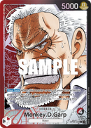 Monkey.D.Garp OP02-002 V2 - Leader Rosso/Nero Alternate Art - Near Mint - Paramount War - Carta One Piece Card Game