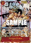 Portgas.D.Ace OP02-013 V3 - Character Rosso Manga Rare - Near Mint - Paramount War - Carta One Piece Card Game